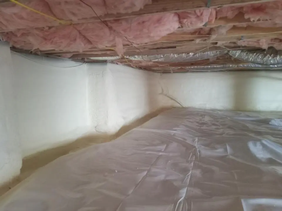 Crawl space encapsulation with closed-cell spray foam for Spray Foam Roofing in Lansing
